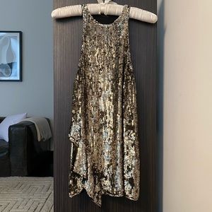 3.1 Phillip Lim Gold Sequin Top